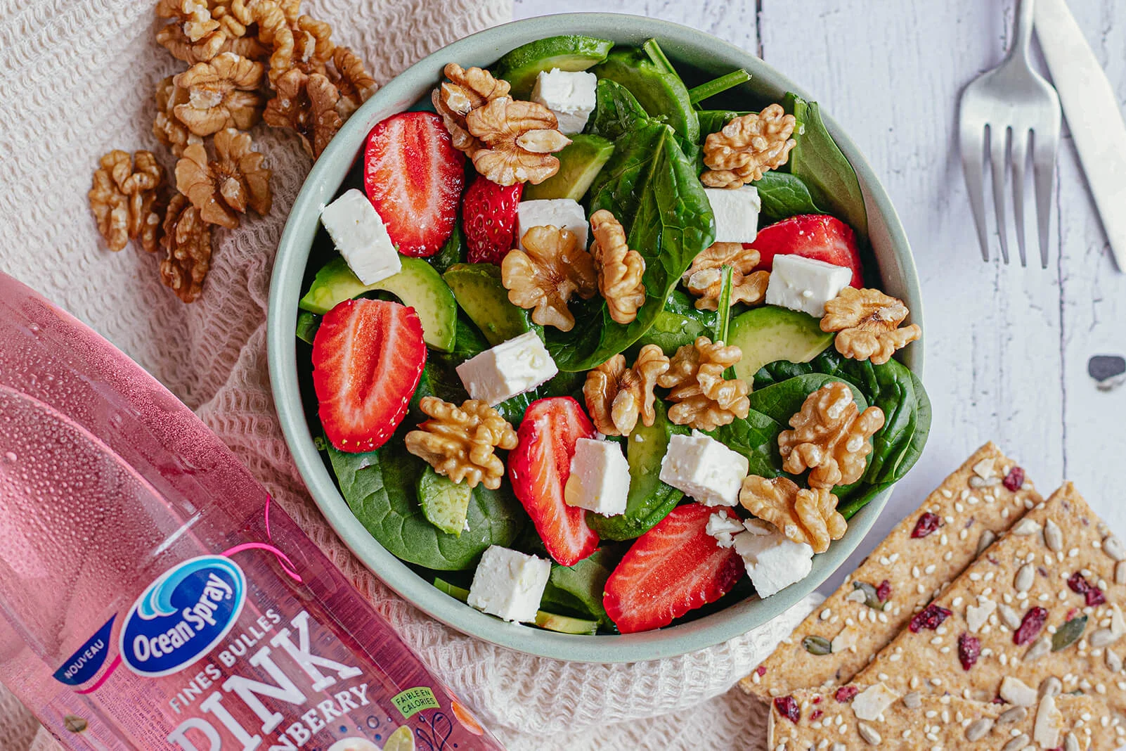 Salade ultra fraiche : Fraises et fêta