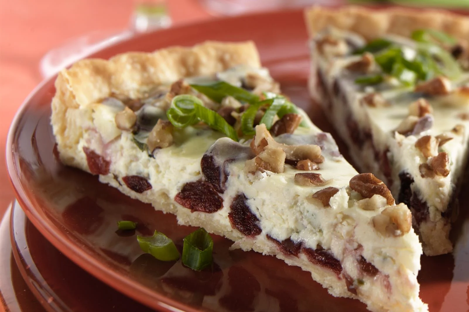 Tarte au brie, basilic et à la Cranberry